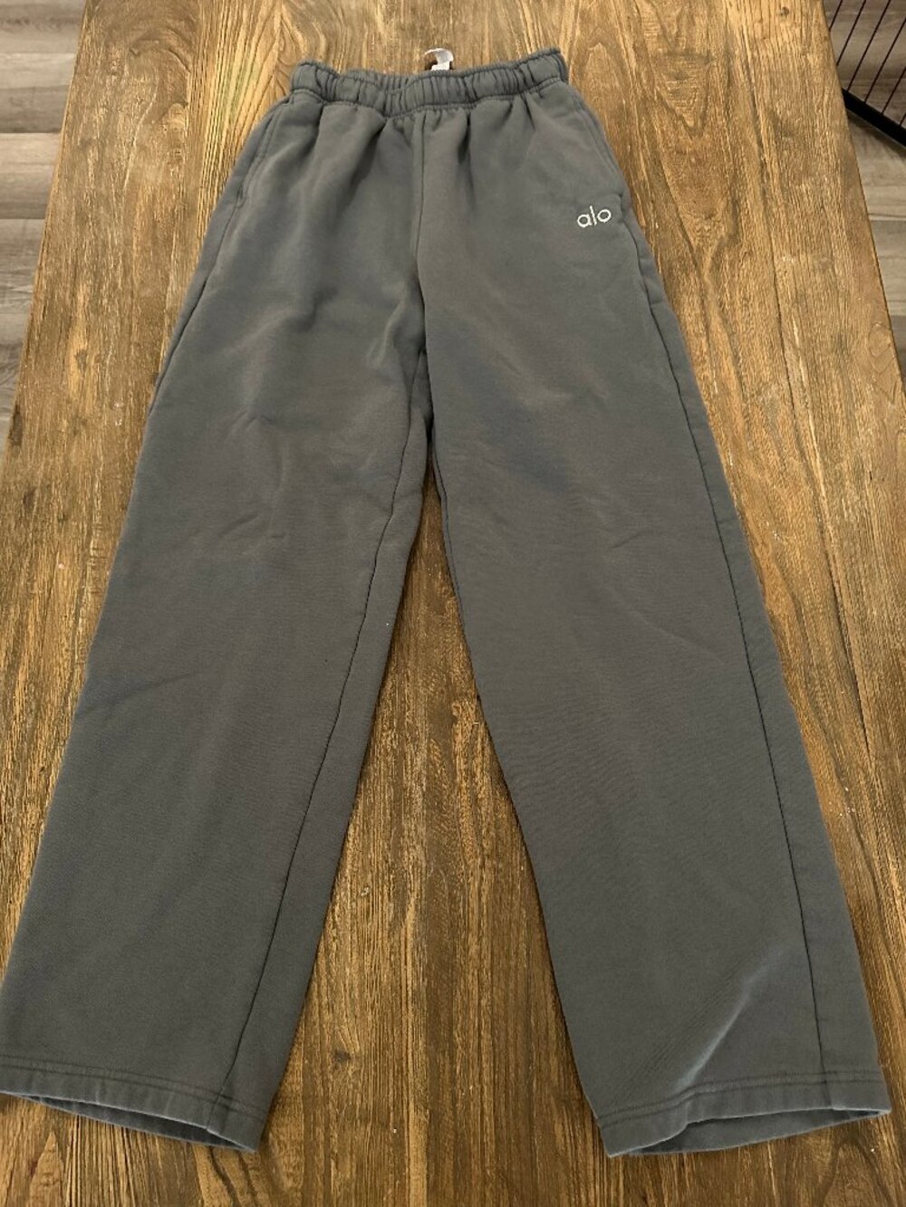 Alo Accolade Wide Leg Sweatpant XXS Steel Gray